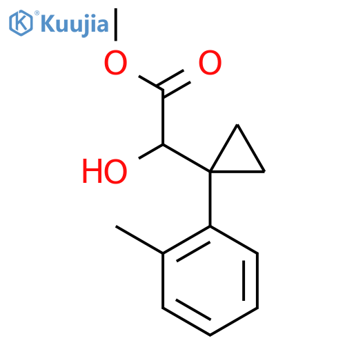 methyl 2-hydroxy-2-1-(2-methylphenyl)cyclopropylacetate structure