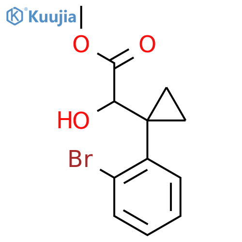 methyl 2-1-(2-bromophenyl)cyclopropyl-2-hydroxyacetate structure