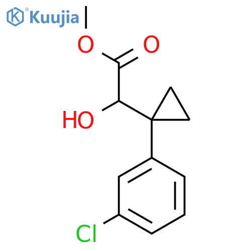 methyl 2-1-(3-chlorophenyl)cyclopropyl-2-hydroxyacetate structure