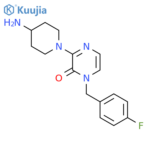 3-(4-Aminopiperidin-1-yl)-1-(4-fluorobenzyl)pyrazin-2(1H)-one structure