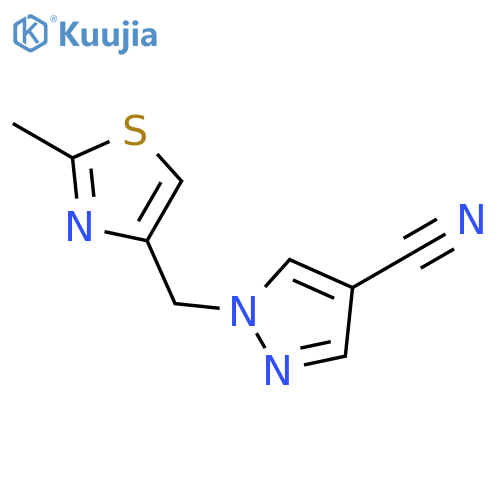 1-(2-Methyl-thiazol-4-ylmethyl)-1H-pyrazole-4-carbonitrile structure