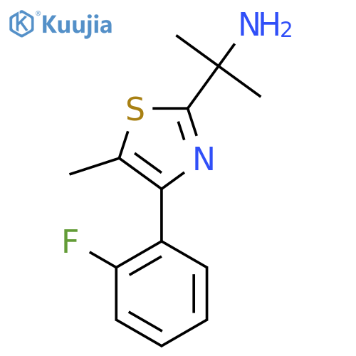 2-4-(2-fluorophenyl)-5-methyl-1,3-thiazol-2-ylpropan-2-amine structure