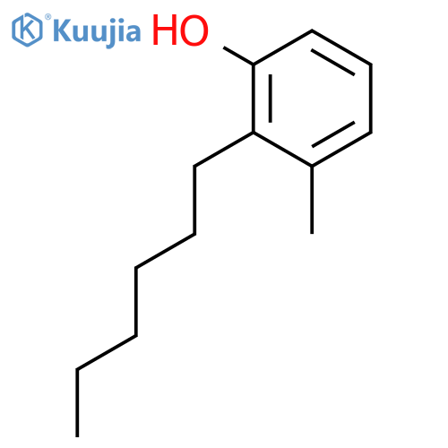 2-hexyl-3-methylphenol structure