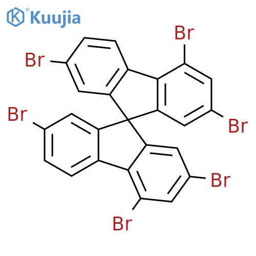 9,9'-Spirobi[9H-fluorene], 2,2',4,4',7,7'-hexabromo- structure