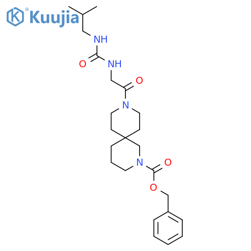 Benzyl 9-[2-(isobutylcarbamoylamino)acetyl]-2,9-diazaspiro[5.5]undecane-2-carboxylate structure