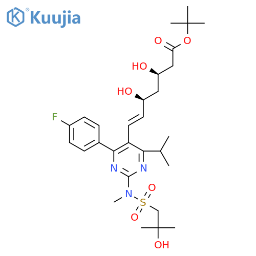 S-Desmethyl-S-(2-hydroxy-2-methylpropyl) Rosuvastatin tert-Butyl Ester structure