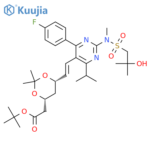 2-((4R,6S)-6-((E)-2-(4-(4-Fluorophenyl)-2-(2-hydroxy-N,2-dimethylpropylsulfonamido)-6-isopropylpyrimidin-5-yl)vinyl)-2,2-dimethyl-1,3-dioxan-4-yl)acetic Acid tert-Butyl Ester structure