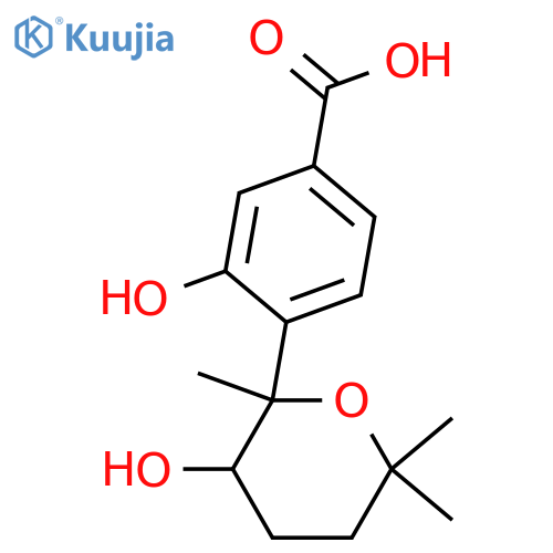 7,11-Epoxy-1,8-dihydroxy-1,3,5-bisabolatrien-15-oic acid; (7S,8R)-form structure