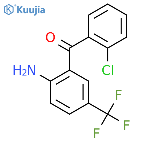 (2-Amino-5-(trifluoromethyl)phenyl)(2-chlorophenyl)methanone structure