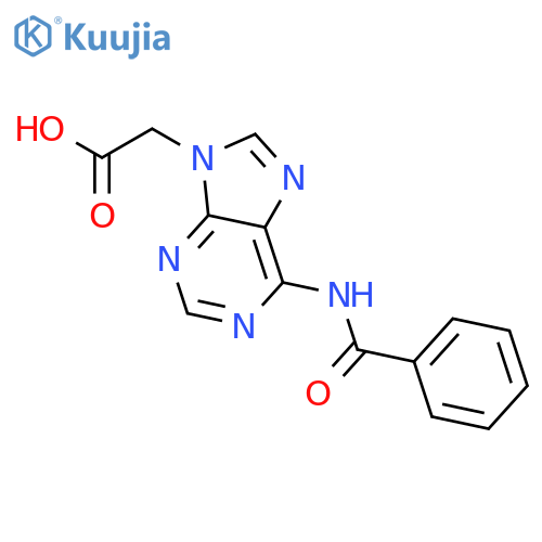 6-Benzoylamino-9H-purine-9-acetic acid structure