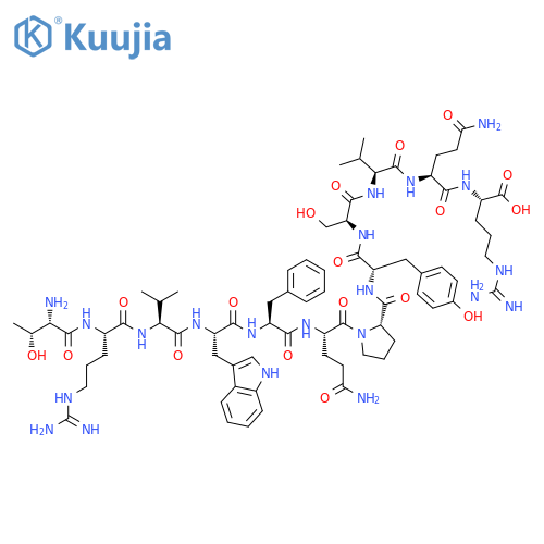 L-Arginine,L-threonyl-L-arginyl-L-valyl-L-tryptophyl-L-phenylalanyl-L-glutaminyl-L-prolyl-L-tyrosyl-L-seryl-L-valyl-L-glutaminyl- structure
