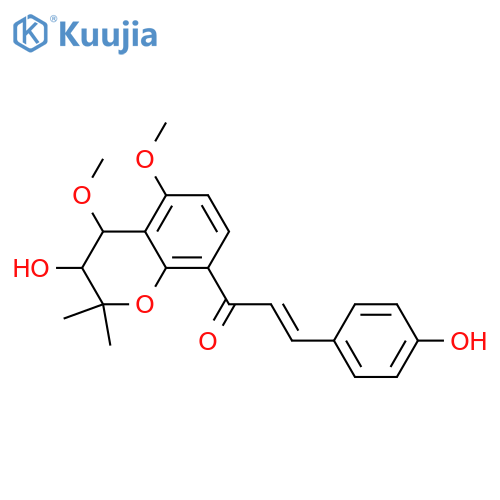 1-(3,4-Dihydro-3,5-dihydroxy-2,2-dimethyl-2H-1-benzopyran-8-yl)-3-phenyl-2-propen-1-one; (S)-(E)-form, 4S-Methoxy, 4'-hydroxy, 5-Me ether structure