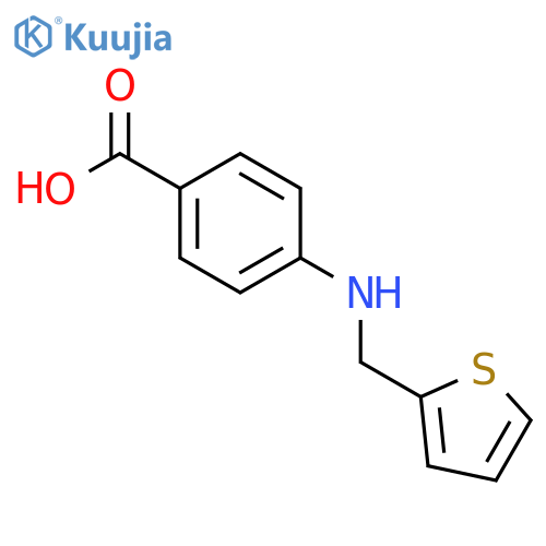 4-{[(thiophen-2-yl)methyl]amino}benzoic acid structure