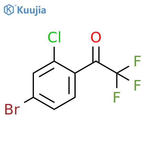 1-(4-bromo-2-chlorophenyl)-2,2,2-trifluoroethan-1-one structure