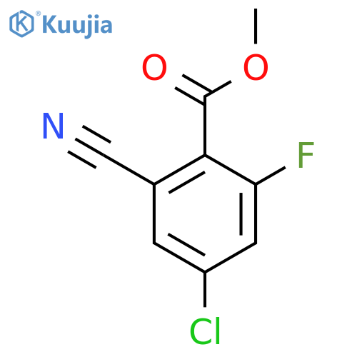 Methyl 4-chloro-2-cyano-6-fluorobenzoate structure