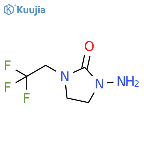 1-amino-3-(2,2,2-trifluoroethyl)imidazolidin-2-one structure