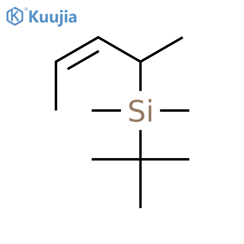 Silane, (1,1-dimethylethyl)dimethyl[(2Z)-1-methyl-2-butenyl]- structure