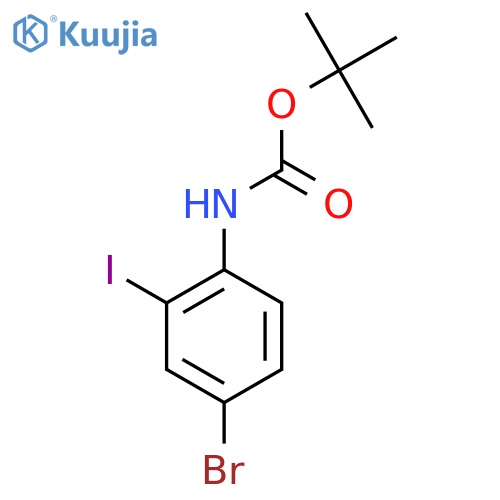 Carbamic acid, (4-bromo-2-iodophenyl)-, 1,1-dimethylethyl ester structure