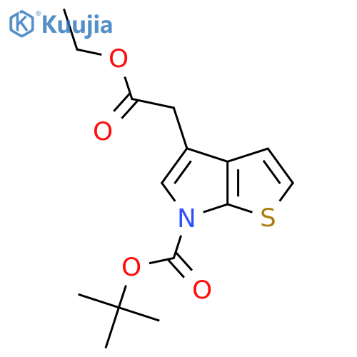 Tert-butyl 4-(2-ethoxy-2-oxoethyl)-6H-thieno[2,3-b]pyrrole-6-carboxylate structure