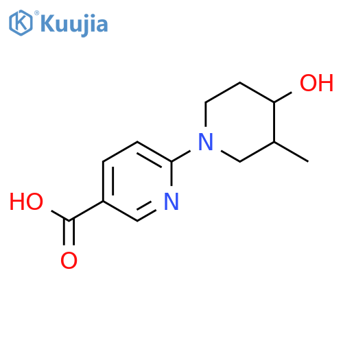 6-(4-hydroxy-3-methylpiperidin-1-yl)nicotinic acid structure