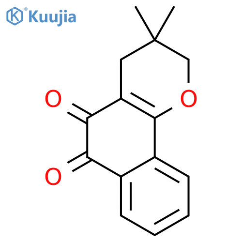 2H-Naphtho[1,2-b]pyran-5,6-dione,3,4-dihydro-3,3-dimethyl- structure