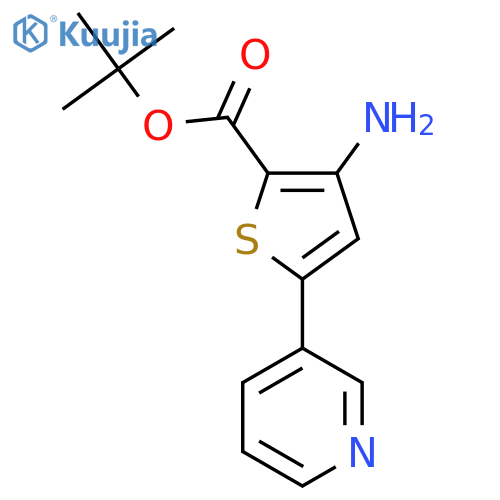 Tert-butyl 3-amino-5-(pyridin-3-yl)thiophene-2-carboxylate structure