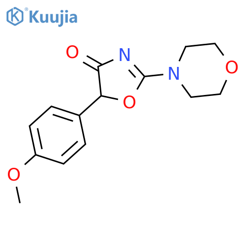 5-(4-methoxyphenyl)-2-(morpholin-4-yl)-1,3-oxazol-4(5H)-one structure