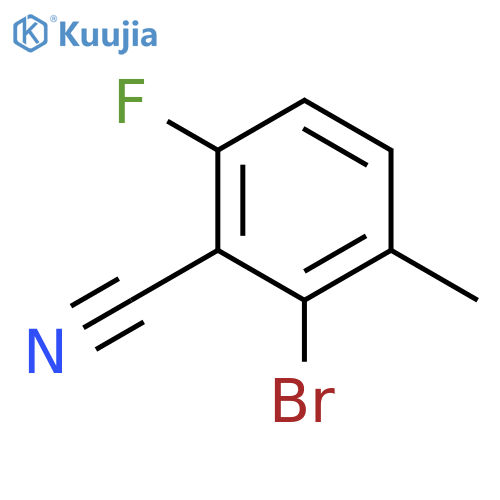 2-Bromo-6-fluoro-3-methylbenzonitrile structure