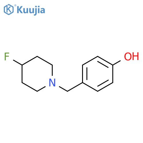 4-(4-Fluoropiperidin-1-yl)methylphenol structure