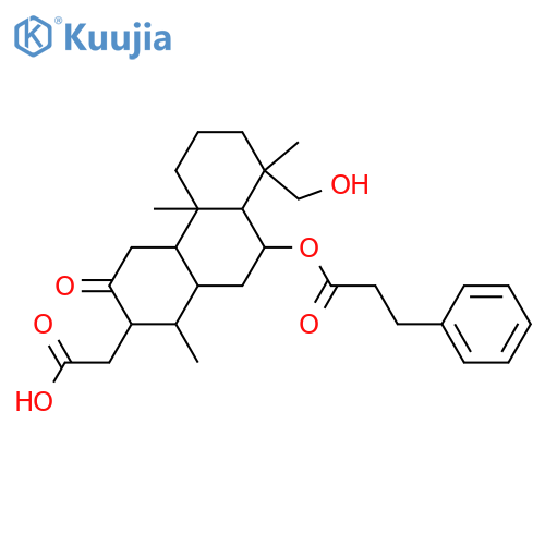 6,18-Dihydroxy-12-oxo-16-cassanoic acid; (6β,13α)-form, 6-O-(3-Phenylpropanoyl) structure