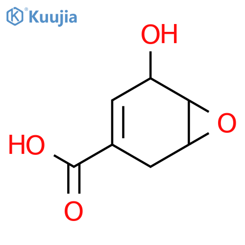 (1R,5S,6S)-5-Hydroxy-7-oxabicyclo[4.1.0]hept-3-ene-3-carboxylic acid structure