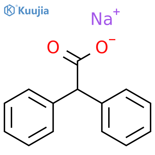 Benzeneacetic acid, a-phenyl-, sodium salt structure