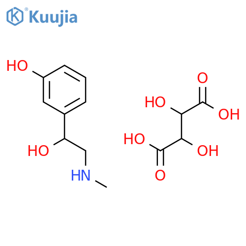 (R)-3-(1-Hydroxy-2-(methylamino)ethyl)phenol 2,3-dihydroxysuccinate structure