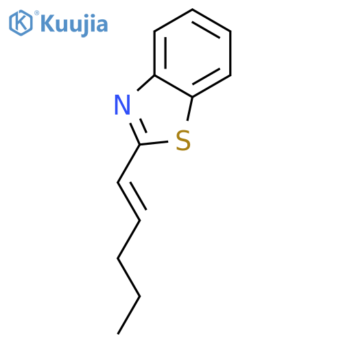 Benzothiazole, 2-(1E)-1-pentenyl- (9CI) structure