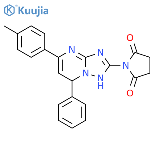 1-[4-(4-methylphenyl)-2-phenyl-1,5,7,9-tetrazabicyclo[4.3.0]nona-3,5,7 -trien-8-yl]pyrrolidine-2,5-dione structure
