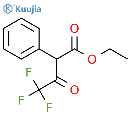 Benzeneacetic acid, α-(2,2,2-trifluoroacetyl)-, ethyl ester structure
