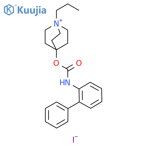 1-Azoniabicyclo[2.2.2]octane,4-[[([1,1'-biphenyl]-2-ylamino)carbonyl]oxy]-1-propyl-, iodide structure