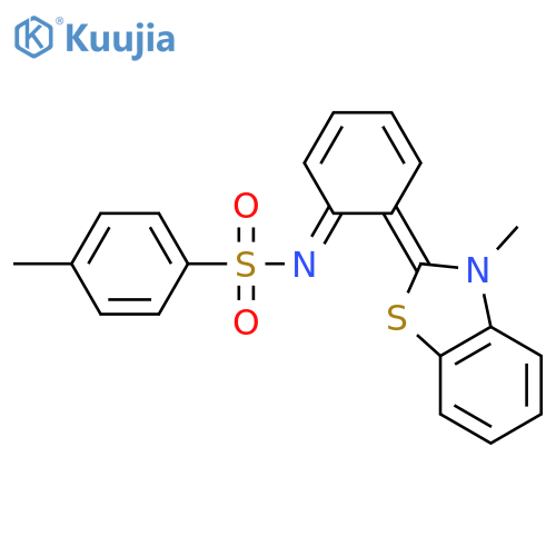 Benzenesulfonamide,4-methyl-N-[6-(3-methyl-2(3H)-benzothiazolylidene)-2,4-cyclohexadien-1-ylidene]- structure