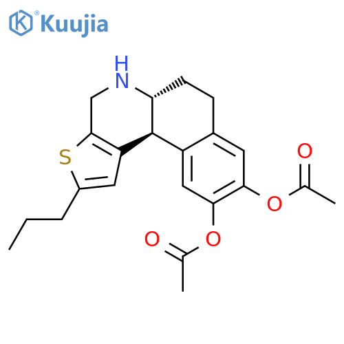 Benzo[f]thieno[2,3-c]quinoline-9,10-diol,4,5,5a,6,7,11b-hexahydro-2-propyl-, 9,10-diacetate, (5aR,11bS)- structure