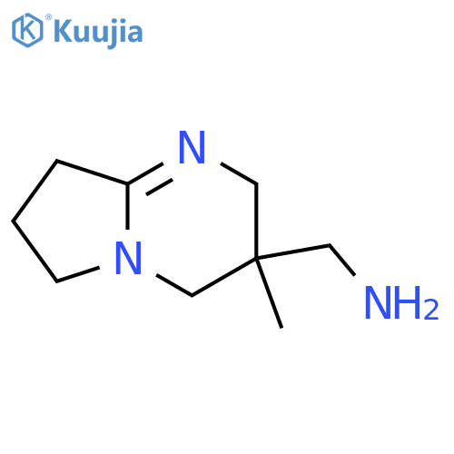2,3,4,6,7,8-hexahydro-3-methyl-Pyrrolo[1,2-a]pyrimidine-3-methanamine structure
