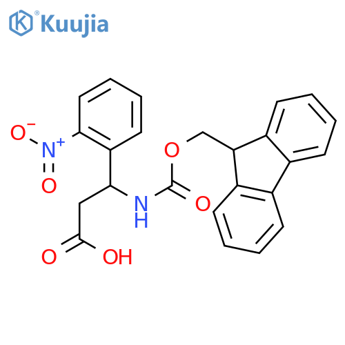 3-((((9H-Fluoren-9-yl)methoxy)carbonyl)amino)-3-(2-nitrophenyl)propanoic acid structure