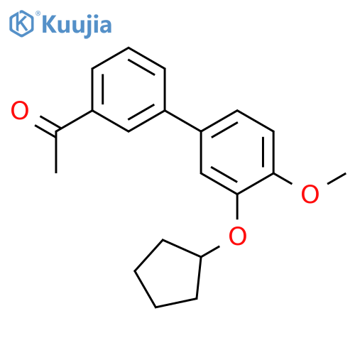 Ethanone, 1-[3'-(cyclopentyloxy)-4'-methoxy[1,1'-biphenyl]-3-yl]- structure