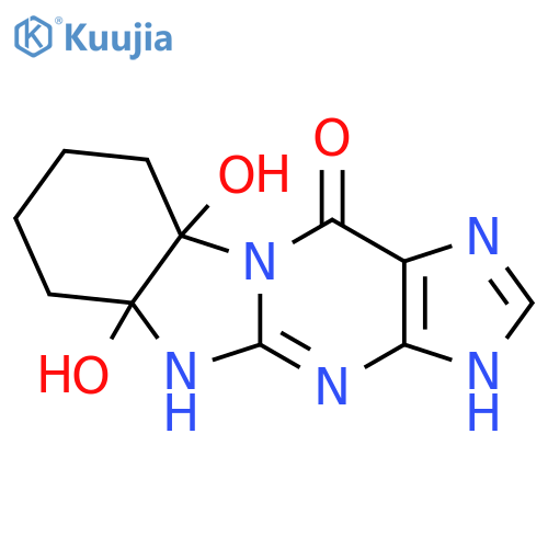 11H-Benzimidazo[1,2-a]purin-11-one, 1,4,5a,6,7,8,9,9a-octahydro-5a,9a-dihydroxy- (9CI) structure
