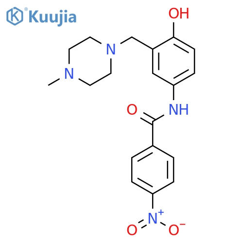 Benzamide,N-[4-hydroxy-3-[(4-methyl-1-piperazinyl)methyl]phenyl]-4-nitro- structure