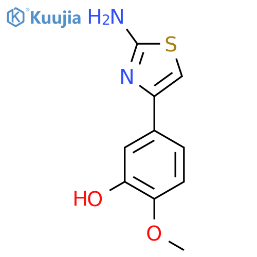 5-(2-amino-1,3-thiazol-4-yl)-2-methoxyphenol structure