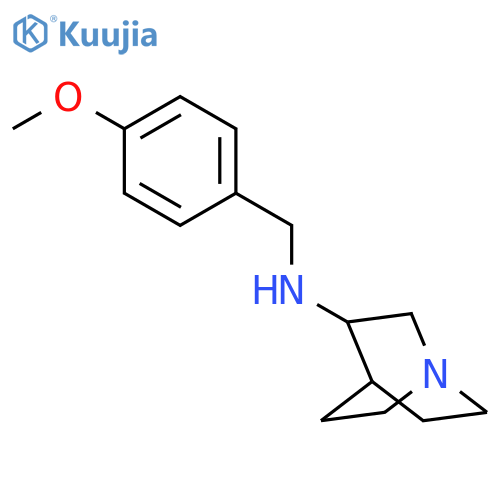 N-(4-methoxybenzyl)quinuclidin-3-amine structure