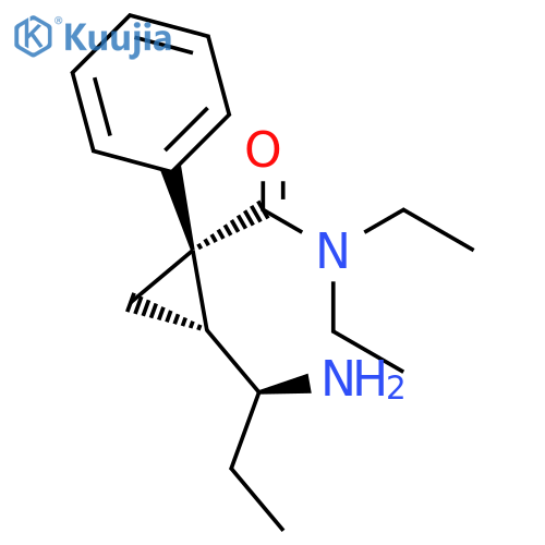 Cyclopropanecarboxamide,2-[(1S)-1-aminopropyl]-N,N-diethyl-1-phenyl-, (1S,2R)- structure