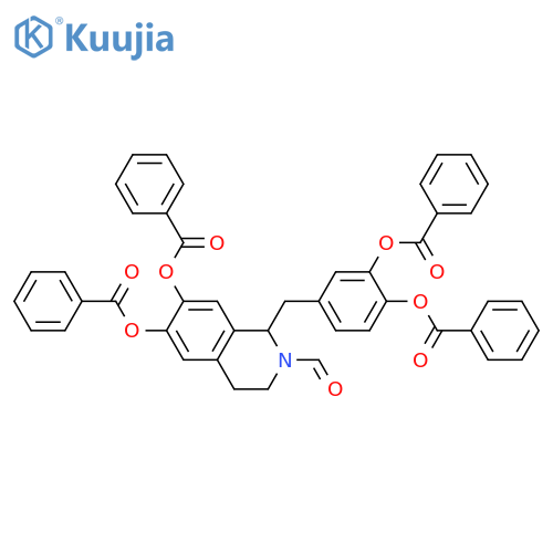 2(1H)-Isoquinolinecarboxaldehyde,6,7-bis(benzoyloxy)-1-[[3,4-bis(benzoyloxy)phenyl]methyl]-3,4-dihydro- structure