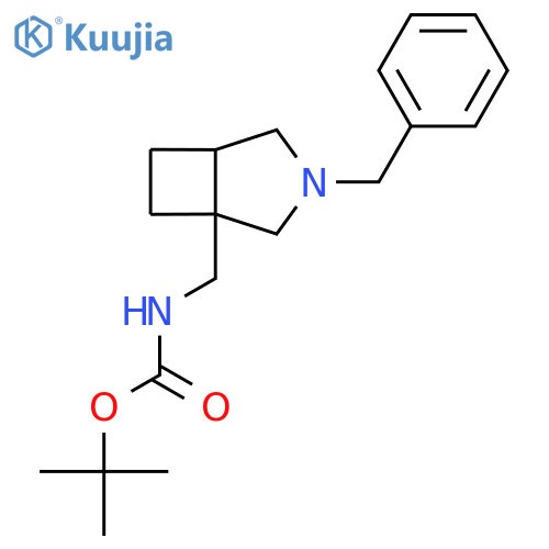 Tert-butyl ((3-benzyl-3-azabicyclo[3.2.0]heptan-1-yl)methyl)carbamate structure