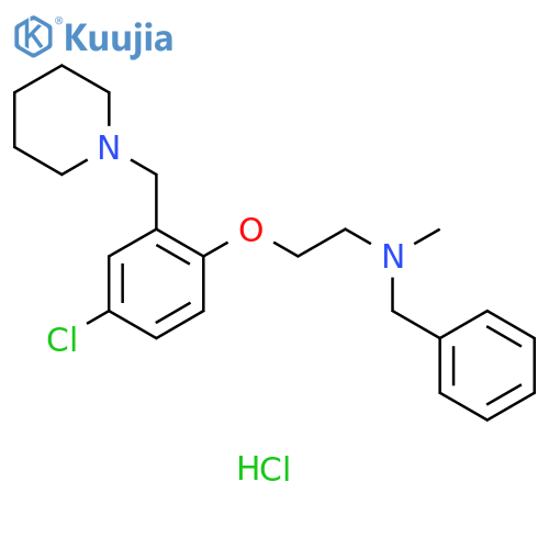 Benzenemethanamine, N-[2-[4-chloro-2-(1-piperidinylmethyl)phenoxy]ethyl]-N-methyl-, hydrochloride (1:2) structure